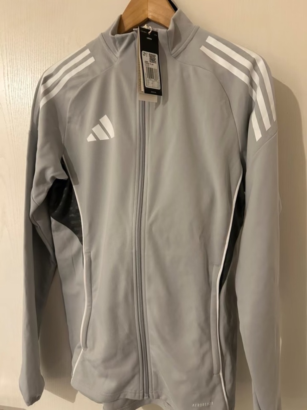 Adidas Tiro 24 Training Jacket — Light Gray, Size S